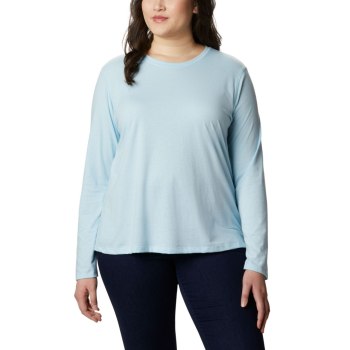 Columbia Sweater Dames, Solar Shield Long Sleeve Plus Size Blauw, 18NLEBPRO